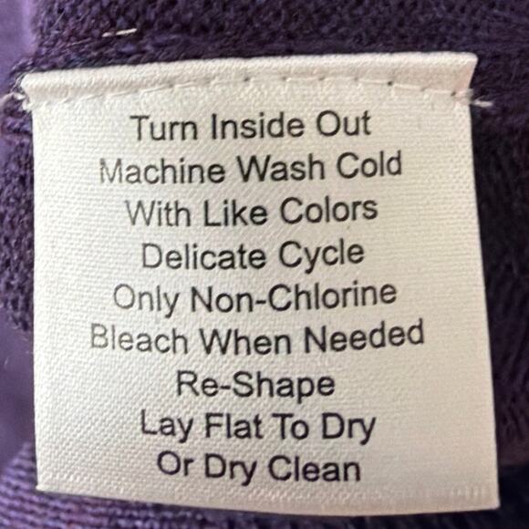 Jos. A. Banks Merino Wool V-Neck Sweater Purple Size L Traveler Preppy Office - Picture 8 of 8